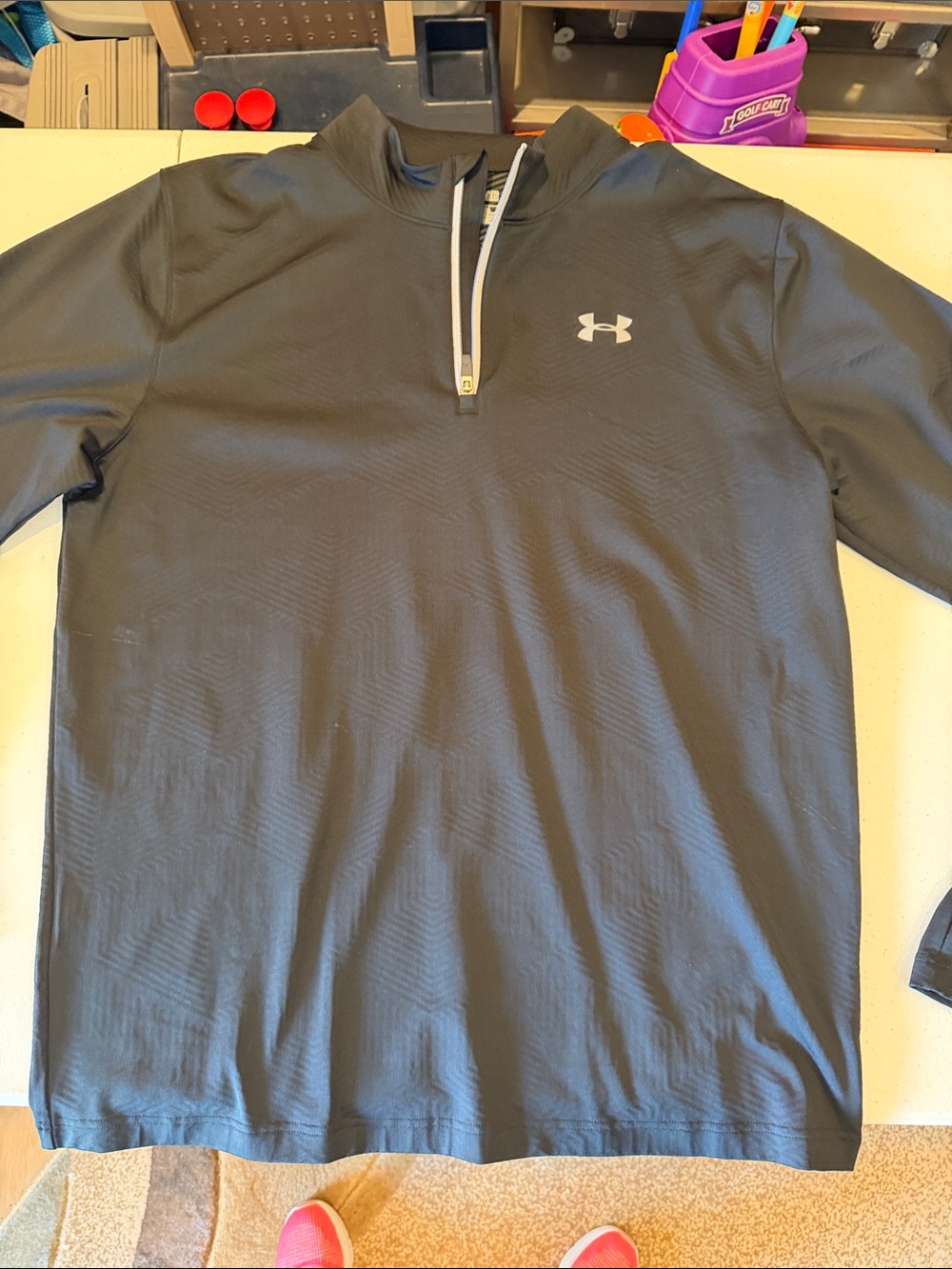 Under Armour Men's Charcoal Gray Quarter-Zip Pullover